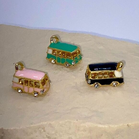 ✨🆕✨ Cute Hippie VW BoHo Van 🚐 Keychain✨ Available in pink, green & black✨ - Picture 1 of 8
